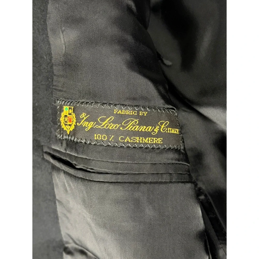 Brooks Brothers Loro Piana 100% Cashmere Blazer Sport Coat Mens Black 2-Button